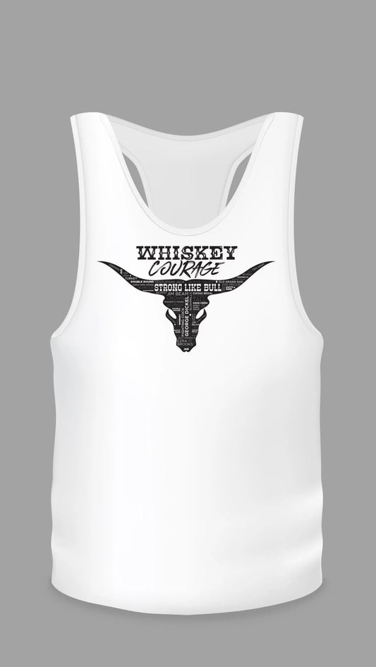 Women's Whiskey Courage Tank in White